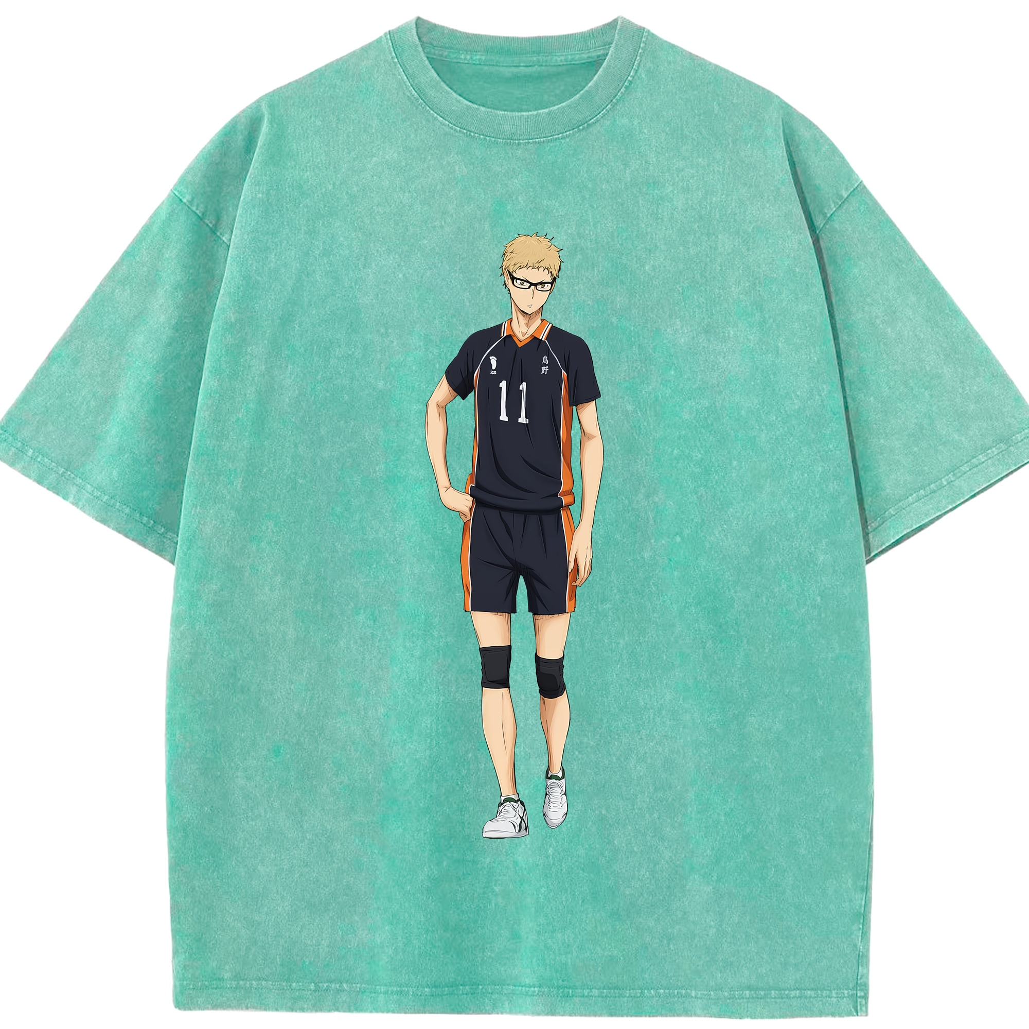 （画像用） ハイキュー!! Haikyu!! 綿100% ヴィンテージ風 半袖Tシャツ（フロントプリント）